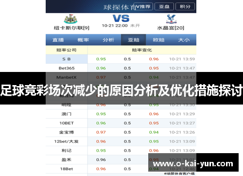 足球竞彩场次减少的原因分析及优化措施探讨